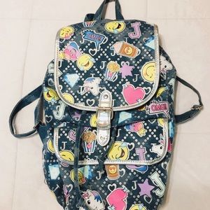 justice denim emoji backpack <3